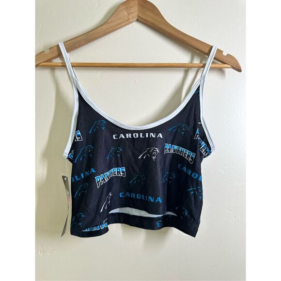 NFL Carolina Panthers Black and Blue Ultimate Fan Sports Bra Size XL - Picture 2 of 5